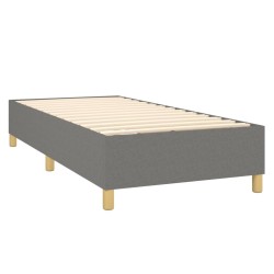  Sommier à lattes de lit et matelas et LED Gris foncé 90x200 cm alsavelo 