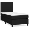  Sommier à lattes de lit avec matelas Noir 90x190 cm Tissu alsavelo 
