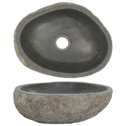  Lavabo en pierre de rivière ovale (29-38)x(24-31) cm alsavelo 