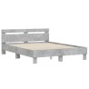  Cadre de lit sans matelas gris béton 150x200 cm alsavelo 