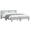  Cadre de lit sans matelas gris béton 150x200 cm alsavelo 