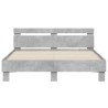  Cadre de lit sans matelas gris béton 150x200 cm alsavelo 