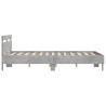  Cadre de lit sans matelas gris béton 150x200 cm alsavelo 