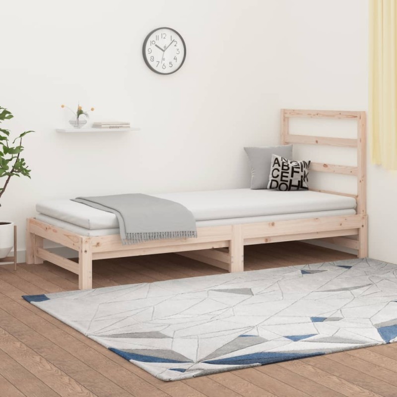  Lit coulissant sans matelas 2x(90x190) cm alsavelo 