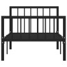  Cadre de lit sans matelas noir métal 90x200 cm alsavelo 