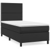  Sommier à lattes de lit avec matelas Noir 90x190 cm Similicuir alsavelo 