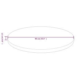  Dessus de table rond Marron foncé Ø90x1,5cm Chêne massif traité alsavelo 