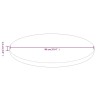  Dessus de table rond Marron foncé Ø90x1,5cm Chêne massif traité alsavelo 