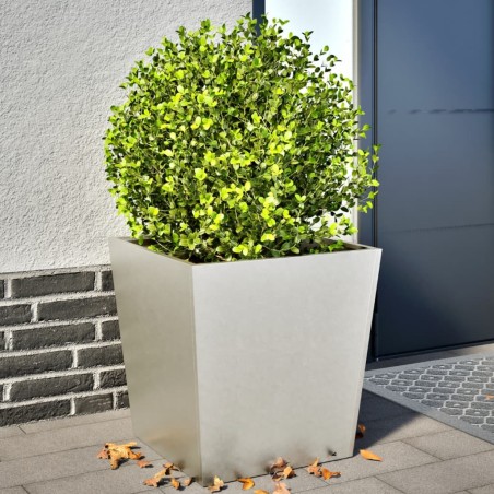  Jardinières 2 pcs 50x50x50 cm acier inoxydable alsavelo 