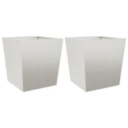  Jardinières 2 pcs 50x50x50 cm acier inoxydable alsavelo 