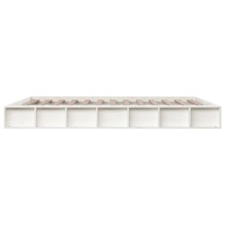  Cadre de lit sans matelas blanc 140x200 cm bois massif alsavelo 