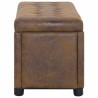  Pouf de rangement 87,5 cm Marron Similicuir daim alsavelo 