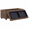  Pouf de rangement 87,5 cm Marron Similicuir daim alsavelo 