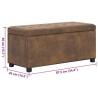  Pouf de rangement 87,5 cm Marron Similicuir daim alsavelo 