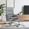 Fauteuil inclinable de massage et repose-pied gris clair tissu alsavelo 