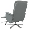  Fauteuil inclinable de massage et repose-pied gris clair tissu alsavelo 