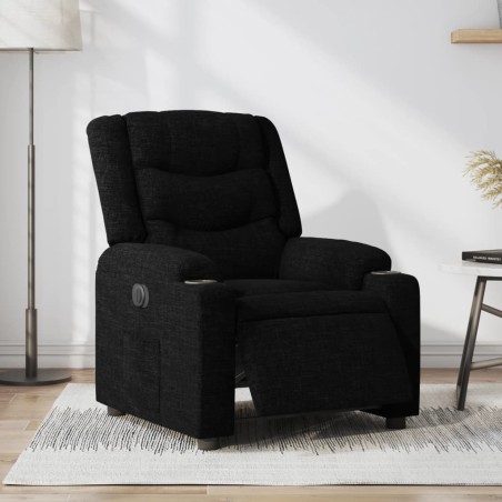  Fauteuil inclinable électrique Noir Tissu alsavelo 