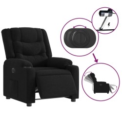  Fauteuil inclinable électrique Noir Tissu alsavelo 