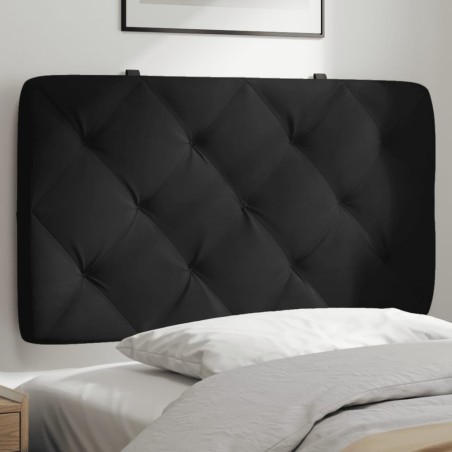  Coussin de tête de lit noir 90 cm velours alsavelo 