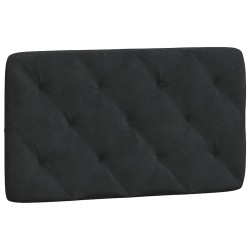  Coussin de tête de lit noir 90 cm velours alsavelo 