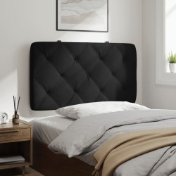  Coussin de tête de lit noir 90 cm velours alsavelo 