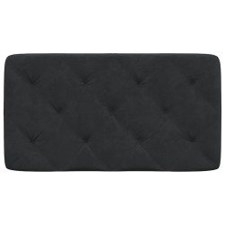  Coussin de tête de lit noir 90 cm velours alsavelo 