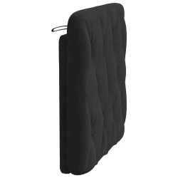  Coussin de tête de lit noir 90 cm velours alsavelo 