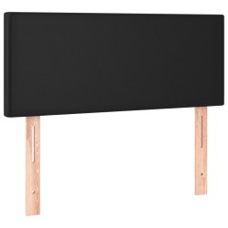  Sommier à lattes de lit avec matelas Noir 90x190 cm Similicuir alsavelo 