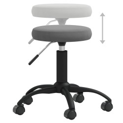  Chaise de salle à manger Gris foncé Velours alsavelo 