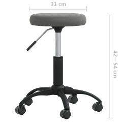  Chaise de salle à manger Gris foncé Velours alsavelo 