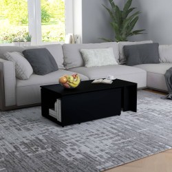  Table basse Noir 150x50x35 cm Bois d'ingénierie alsavelo 