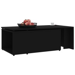  Table basse Noir 150x50x35 cm Bois d'ingénierie alsavelo 