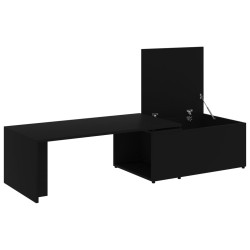  Table basse Noir 150x50x35 cm Bois d'ingénierie alsavelo 