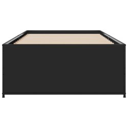  Cadre de lit sans matelas noir 90x190 cm alsavelo 