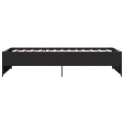  Cadre de lit sans matelas noir 90x190 cm alsavelo 