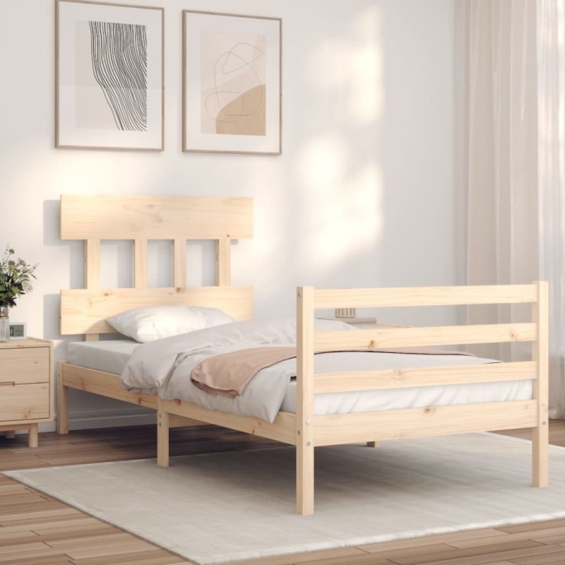 Cadre de lit sans matelas bois massif alsavelo 