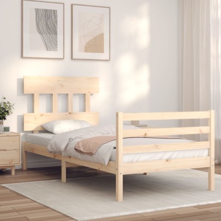  Cadre de lit sans matelas bois massif alsavelo 
