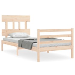  Cadre de lit sans matelas bois massif alsavelo 