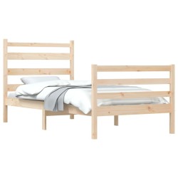  Cadre de lit sans matelas bois de pin massif 90x200 cm alsavelo 