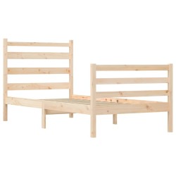  Cadre de lit sans matelas bois de pin massif 90x200 cm alsavelo 