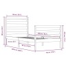  Cadre de lit sans matelas bois de pin massif 90x200 cm alsavelo 