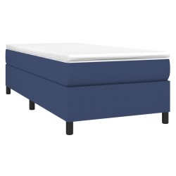  Cadre de lit sans matelas bleu 90x190 cm tissu alsavelo 