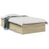  Cadre de lit avec tiroirs sans matelas chêne sonoma 100x200 cm alsavelo 