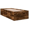  Cadre de lit sans matelas chêne fumé 90x190 cm alsavelo 