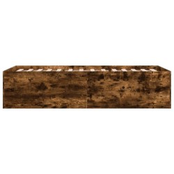  Cadre de lit sans matelas chêne fumé 90x190 cm alsavelo 