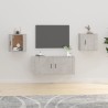  Meubles TV muraux 2 pcs Gris béton 40x34,5x40 cm alsavelo 