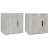  Meubles TV muraux 2 pcs Gris béton 40x34,5x40 cm alsavelo 