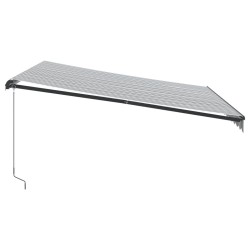  Auvent manuel rétractable anthracite et blanc 400x350 cm alsavelo 