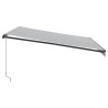  Auvent manuel rétractable anthracite et blanc 400x350 cm alsavelo 