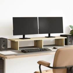 Support de moniteur chêne sonoma 100x27x15 cm bois d'ingénierie 